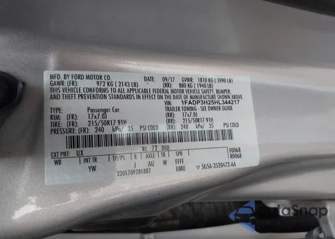 2017 Ford Focus Sel from USA, damaged, VIN 1FADP3H25HL344217